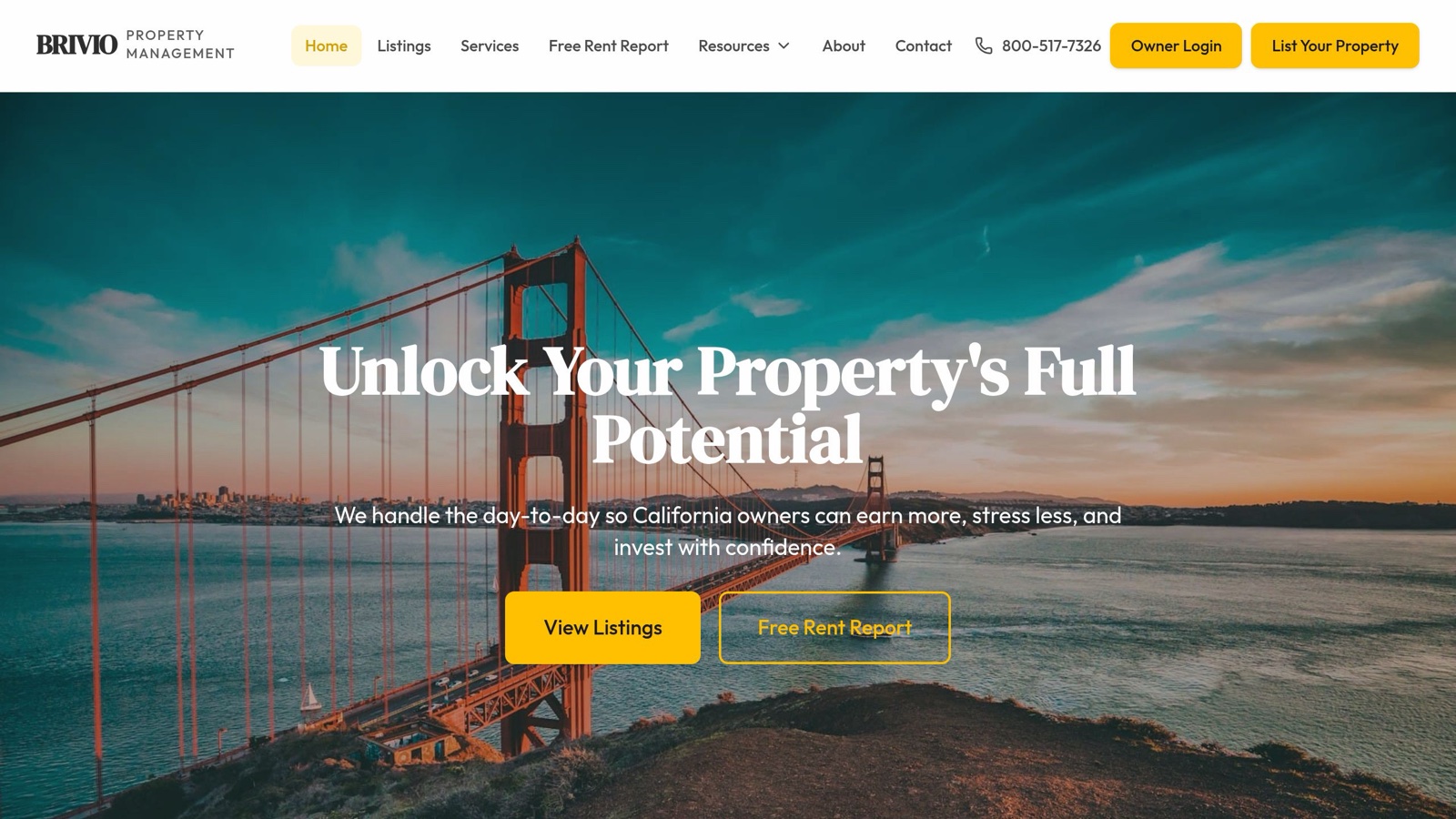 Brivio Property Management app · Full-service property management, California. (Real Estate app development project by Praneet Sah)